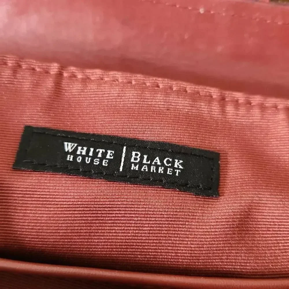 White House Black label rust clutch bag
